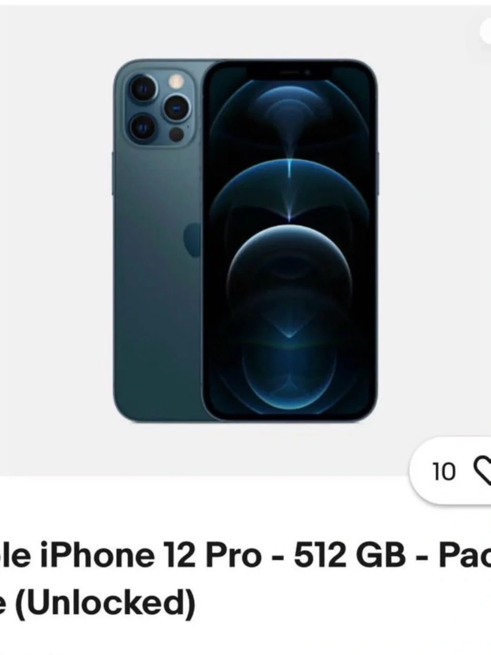 Apple iPhone 12 Pro Pacific Blue - 512GB